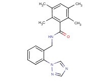 2,3,5,6-tetramethyl-N-[2-(1H-1,2,4-triazol-1-yl)benzyl]benzamide