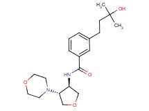 3-(3-hydroxy-3-methylbutyl)-N-[(3R*,4R*)-4-(4-morpholinyl)tetrahydro-3-furanyl]benzamide