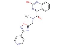 2-hydroxy-N-methyl-N-{[3-(4-pyridinyl)-1,2,4-oxadiazol-5-yl]methyl}-4-quinazolinecarboxamide