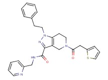 1-(2-phenylethyl)-N-(2-pyridinylmethyl)-5-(2-thienylacetyl)-4,5,6,7-tetrahydro-1H-pyrazolo[4,3-c]pyridine-3-carboxamide