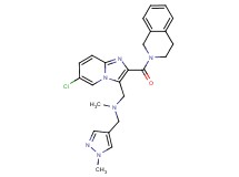 1-[6-chloro-2-(3,4-dihydro-2(1H)-isoquinolinylcarbonyl)imidazo[1,2-a]pyridin-3-yl]-N-methyl-N-[(1-methyl-1H-pyrazol-4-yl)methyl]methanamine