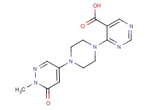 4-[4-(1-methyl-6-oxo-1,6-dihydropyridazin-4-yl)piperazin-1-yl]pyrimidine-5-carboxylic acid