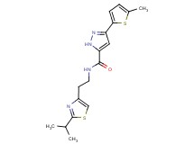 N-[2-(2-isopropyl-1,3-thiazol-4-yl)ethyl]-3-(5-methyl-2-thienyl)-1H-pyrazole-5-carboxamide
