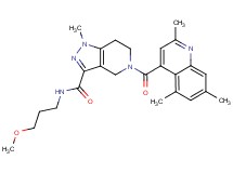 N-(3-methoxypropyl)-1-methyl-5-[(2,5,7-trimethyl-4-quinolinyl)carbonyl]-4,5,6,7-tetrahydro-1H-pyrazolo[4,3-c]pyridine-3-carboxamide