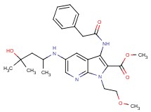 methyl 5-[(3-hydroxy-1,3-dimethylbutyl)amino]-1-(2-methoxyethyl)-3-[(phenylacetyl)amino]-1H-pyrrolo[2,3-b]pyridine-2-carboxylate