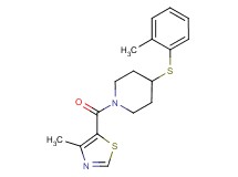 4-[(2-methylphenyl)thio]-1-[(4-methyl-1,3-thiazol-5-yl)carbonyl]piperidine