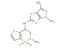 N-(1,3-dimethyl-1H-pyrazolo[3,4-d][1,3]thiazol-5-yl)-2-methyl-3,4-dihydro-2H-thieno[2,3-e][1,2]thiazin-4-amine 1,1-dioxide