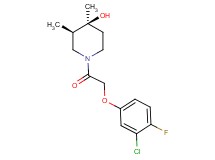 (3R*,4S*)-1-[(3-chloro-4-fluorophenoxy)acetyl]-3,4-dimethyl-4-piperidinol