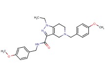 1-ethyl-N,5-bis(4-methoxybenzyl)-4,5,6,7-tetrahydro-1H-pyrazolo[4,3-c]pyridine-3-carboxamide