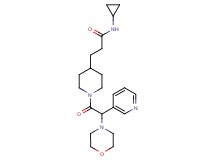 N-cyclopropyl-3-{1-[4-morpholinyl(3-pyridinyl)acetyl]-4-piperidinyl}propanamide