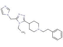4-[4-ethyl-5-(1H-imidazol-1-ylmethyl)-4H-1,2,4-triazol-3-yl]-1-(2-phenylethyl)piperidine