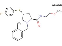 (4R)-4-[(4-fluorophenyl)thio]-N-(2-methoxyethyl)-1-(2-methylbenzyl)-L-prolinamide