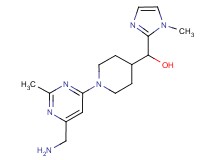 {1-[6-(aminomethyl)-2-methylpyrimidin-4-yl]piperidin-4-yl}(1-methyl-1H-imidazol-2-yl)methanol