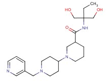 N-[1,1-bis(hydroxymethyl)propyl]-1'-(pyridin-3-ylmethyl)-1,4'-bipiperidine-3-carboxamide