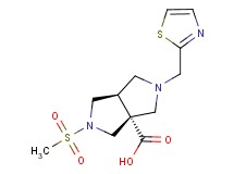 (3aR*,6aR*)-2-(methylsulfonyl)-5-(1,3-thiazol-2-ylmethyl)hexahydropyrrolo[3,4-c]pyrrole-3a(1H)-carboxylic acid