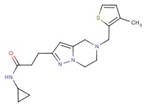N-cyclopropyl-3-{5-[(3-methyl-2-thienyl)methyl]-4,5,6,7-tetrahydropyrazolo[1,5-a]pyrazin-2-yl}propanamide