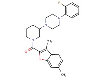 1-{1-[(3,6-dimethyl-1-benzofuran-2-yl)carbonyl]-3-piperidinyl}-4-(2-fluorophenyl)piperazine