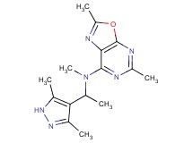 N-[1-(3,5-dimethyl-1H-pyrazol-4-yl)ethyl]-N,2,5-trimethyl[1,3]oxazolo[5,4-d]pyrimidin-7-amine