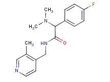 2-(dimethylamino)-2-(4-fluorophenyl)-N-[(3-methyl-4-pyridinyl)methyl]acetamide bis(trifluoroacetate)