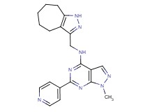 N-(1,4,5,6,7,8-hexahydrocyclohepta[c]pyrazol-3-ylmethyl)-1-methyl-6-pyridin-4-yl-1H-pyrazolo[3,4-d]pyrimidin-4-amine