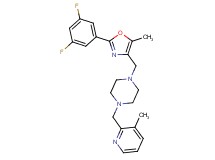 1-{[2-(3,5-difluorophenyl)-5-methyl-1,3-oxazol-4-yl]methyl}-4-[(3-methyl-2-pyridinyl)methyl]piperazine
