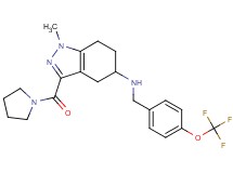 1-methyl-3-(1-pyrrolidinylcarbonyl)-N-[4-(trifluoromethoxy)benzyl]-4,5,6,7-tetrahydro-1H-indazol-5-amine