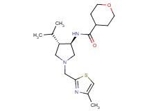N-{rel-(3R,4S)-4-isopropyl-1-[(4-methyl-1,3-thiazol-2-yl)methyl]-3-pyrrolidinyl}tetrahydro-2H-pyran-4-carboxamide hydrochloride