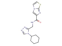 N-[(4-cyclohexyl-4H-1,2,4-triazol-3-yl)methyl]imidazo[2,1-b][1,3]thiazole-6-carboxamide