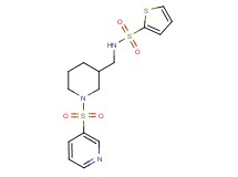 N-{[1-(3-pyridinylsulfonyl)-3-piperidinyl]methyl}-2-thiophenesulfonamide