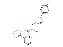 N-{[1-(4-fluorophenyl)-1H-pyrazol-4-yl]methyl}-N-methyl-2-(1H-tetrazol-5-yl)benzamide