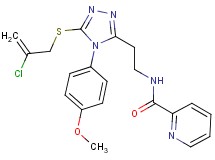 N-{2-[5-[(2-chloro-2-propen-1-yl)thio]-4-(4-methoxyphenyl)-4H-1,2,4-triazol-3-yl]ethyl}-2-pyridinecarboxamide
