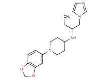 1-(1,3-benzodioxol-5-yl)-N-[1-(1H-imidazol-1-ylmethyl)propyl]piperidin-4-amine