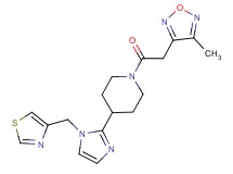 1-[(4-methyl-1,2,5-oxadiazol-3-yl)acetyl]-4-[1-(1,3-thiazol-4-ylmethyl)-1H-imidazol-2-yl]piperidine