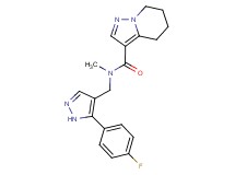 N-{[5-(4-fluorophenyl)-1H-pyrazol-4-yl]methyl}-N-methyl-4,5,6,7-tetrahydropyrazolo[1,5-a]pyridine-3-carboxamide
