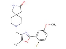 8-{[2-(2-fluoro-5-methoxyphenyl)-5-methyl-1,3-oxazol-4-yl]methyl}-2,8-diazaspiro[4.5]decan-3-one