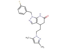 4-[2-(3,5-dimethyl-1H-pyrazol-1-yl)ethyl]-1-(3-fluorobenzyl)-1,4,5,7-tetrahydro-6H-pyrazolo[3,4-b]pyridin-6-one