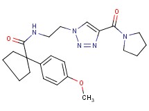 1-(4-methoxyphenyl)-N-{2-[4-(1-pyrrolidinylcarbonyl)-1H-1,2,3-triazol-1-yl]ethyl}cyclopentanecarboxamide