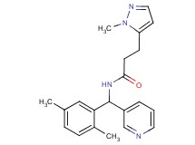 N-[(2,5-dimethylphenyl)(pyridin-3-yl)methyl]-3-(1-methyl-1H-pyrazol-5-yl)propanamide
