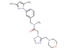 N-[3-(3,5-dimethyl-1H-pyrazol-1-yl)benzyl]-N-methyl-2-[5-(4-morpholinylmethyl)-1H-tetrazol-1-yl]acetamide
