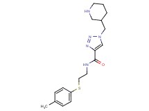 N-{2-[(4-methylphenyl)thio]ethyl}-1-(piperidin-3-ylmethyl)-1H-1,2,3-triazole-4-carboxamide