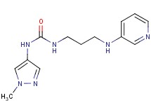 N-(1-methyl-1H-pyrazol-4-yl)-N'-[3-(pyridin-3-ylamino)propyl]urea