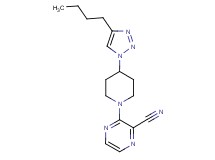 3-[4-(4-butyl-1H-1,2,3-triazol-1-yl)-1-piperidinyl]-2-pyrazinecarbonitrile