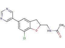 N-{[7-chloro-5-(5-pyrimidinyl)-2,3-dihydro-1-benzofuran-2-yl]methyl}acetamide