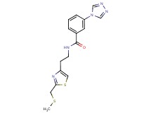 N-(2-{2-[(methylthio)methyl]-1,3-thiazol-4-yl}ethyl)-3-(4H-1,2,4-triazol-4-yl)benzamide
