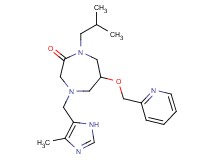 1-isobutyl-4-[(4-methyl-1H-imidazol-5-yl)methyl]-6-(2-pyridinylmethoxy)-1,4-diazepan-2-one