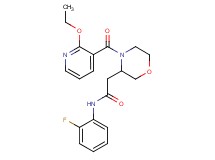 2-{4-[(2-ethoxy-3-pyridinyl)carbonyl]-3-morpholinyl}-N-(2-fluorophenyl)acetamide