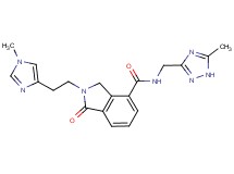 2-[2-(1-methyl-1H-imidazol-4-yl)ethyl]-N-[(5-methyl-1H-1,2,4-triazol-3-yl)methyl]-1-oxoisoindoline-4-carboxamide