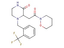 3-[2-(1,2-oxazinan-2-yl)-2-oxoethyl]-4-[2-(trifluoromethyl)benzyl]-2-piperazinone