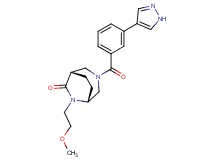 (1S*,5R*)-6-(2-methoxyethyl)-3-[3-(1H-pyrazol-4-yl)benzoyl]-3,6-diazabicyclo[3.2.2]nonan-7-one
