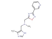N-methyl-1-(4-methyl-1H-imidazol-5-yl)-N-[(3-pyridin-3-yl-1,2,4-oxadiazol-5-yl)methyl]methanamine